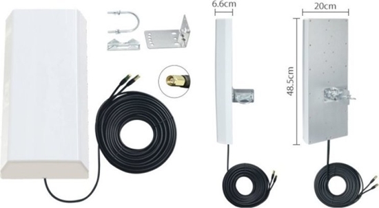 Picture of Antena Hismart 5G / LTE / CBRS 2x2MIMO antena, 1.7-3.8GHz, 2x 18dBi