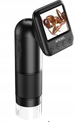 Attēls no Apexel Mikroskop Cyfrowy 400-800x + Ekran LCD 2" / Filmy Zdjcia HD 720p / MS008