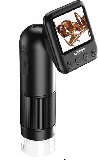 Изображение Apexel Mikroskop Cyfrowy 400-800x + Ekran LCD 2" / Filmy Zdjcia HD 720p / MS008