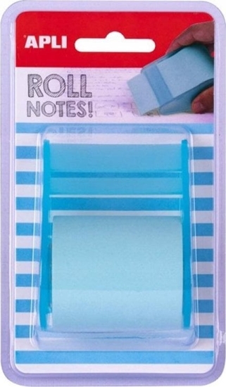 Picture of Apli Bloczek samoprzylepny APLI, w rolce, 50mmx8m, blister, pastelowy niebieski