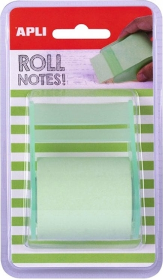 Picture of Apli Bloczek samoprzylepny APLI, w rolce, 50mmx8m, blister, pastelowy zielony