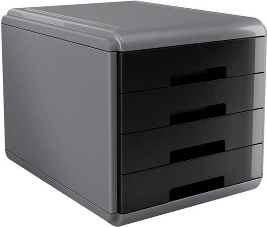 Picture of Arda organizer MyDesk szaro-czarny 4 szuflady (18P4PN)
