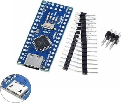 Attēls no Arduino NANO V3.0 16MHz mikro USB  ATmega328P  CH340  klonas  Arduino