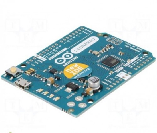 Picture of Arduino; ATMEGA32U4; GPIO,I2C,PWM,UART; ICSP,USB B micro,supply