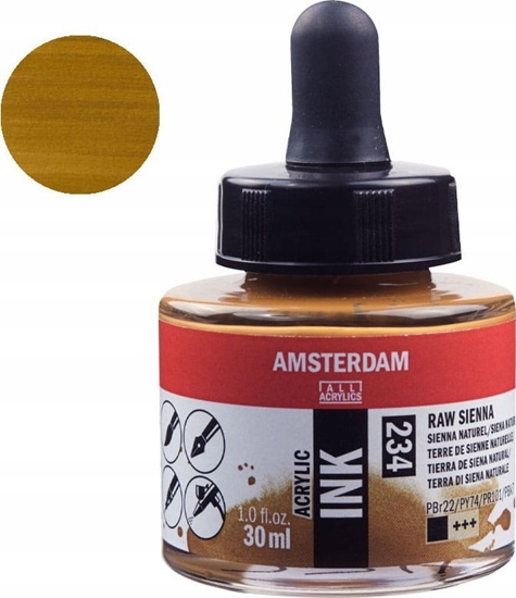 Picture of Artequipment Amsterdam Acrylic Ink Bottle Raw Sienna 234