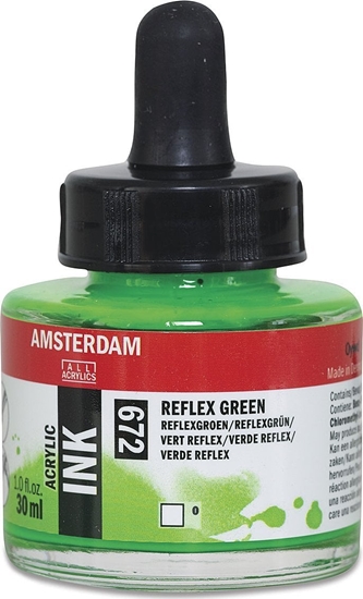 Picture of Artequipment Amsterdam Acrylic Ink Bottle Reflex Green 672