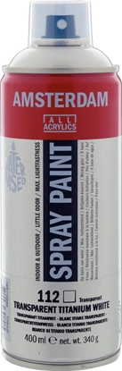 Attēls no Artequipment Amsterdam Spray Paint Transparent Titanium White 112