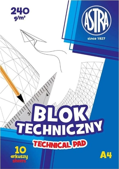 Picture of Astra Blok techniczny A4 10k biay 240g 10szt.