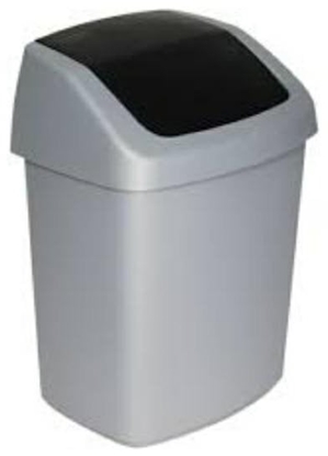 Picture of Atkritumu spainis Swing Top 25L 34 6x27 8x51 1cm tumsi peleka/sudraba 3253923986631