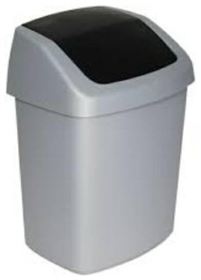 Picture of Atkritumu spainis Swing Top 25L 34 6x27 8x51 1cm tumsi peleka/sudraba 3253923986631