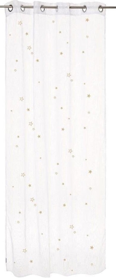Picture of Atmosphera Zasona w gwiazdki Biaa Firanka Gotowa na kókach 140x250 cm
