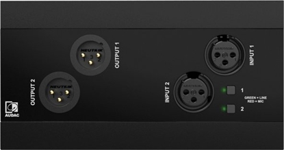 Изображение Audac AUDAC NWP222/B Sieciowy panel wejciowy i wyjciowy audio - 2 x XLR in- & out + BT (4 x 2 CH) czarny