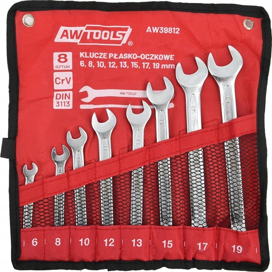 Изображение AWTools AW KLUCZ PASKO-OCZKOWY KPL. 8szt./6mm-19mm
