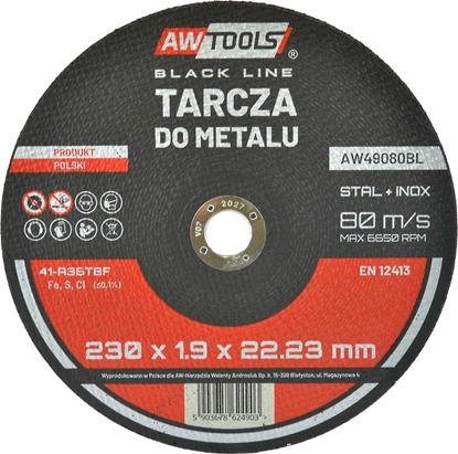 Изображение AWTools AW TARCZA DO METALU 230*1,9mm BLACK LINE