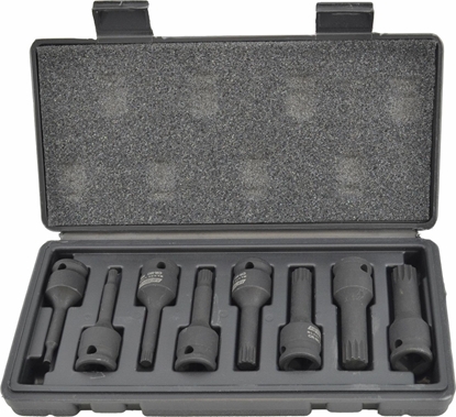 Изображение AWTools AWTOOLS KLUCZE UDAROWE TRZPIENIOWE SPLINE 8szt. BLACK LINE