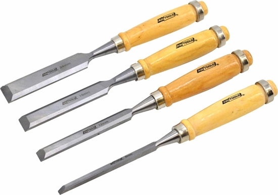Изображение AWTools AWTOOLS ZESTAW DUT Z DREWNIANYMI UCHWYTAMI 4 SZTUKI 6/12/18/24 MM