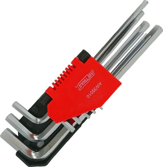 Изображение AWTools klucze imbusowe 1,5-10mm, 9 sztuk (AW35010)