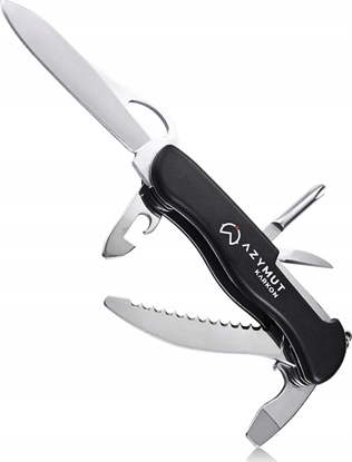 Attēls no Azymut Scyzoryk AZYMUT Karkon - 9 narzdzi + kabura, 113 mm czarny (HK20018)