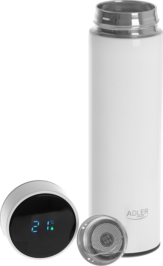 Picture of BA Productions LLC Termos Adler AD 4506 biay, wywietlacz LED, 473ml