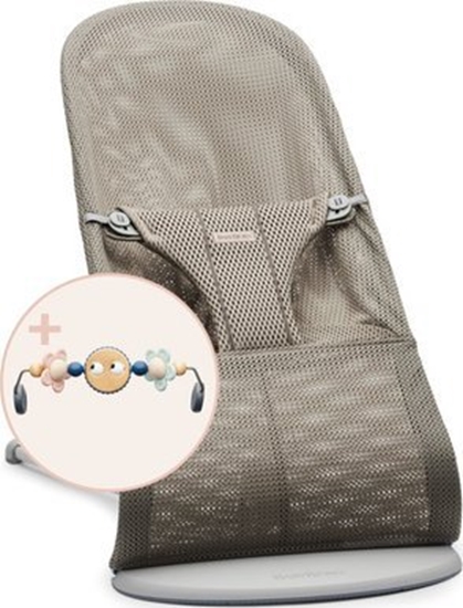 Picture of BabyBjorn BABYBJORN gultukas BLISS Mesh, pilkas/beige + aislas, 606102
