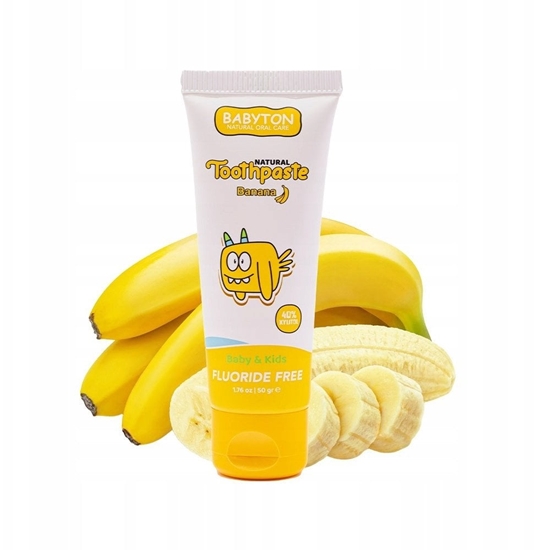Picture of Babyton, Naturalna pasta do zbów dla dzieci o smaku bananowym bez fluoru, 6m+, 50 g