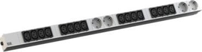 Attēls no Bachmann IT PDU ALU 1U 16x C13 4x earthing contact CEE 16A blue