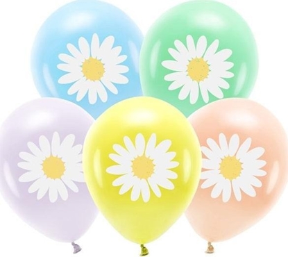 Picture of Balony Eco Stokrotki 30cm 5szt MIX