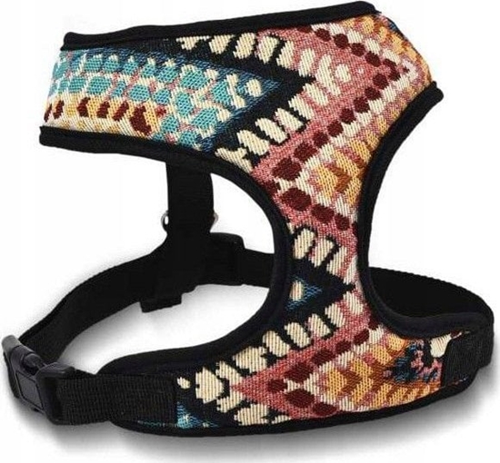 Изображение Barry King Szelki dla psa, z wytrzymaej tkaniny, wzór boho, max. Obw. Szyi 40cm, obw. Klatki 52-70cm
