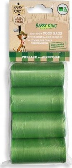Изображение Barry King Woreczki na psie odchody, 4 rolki x 20szt, zielone, biodegradowalne