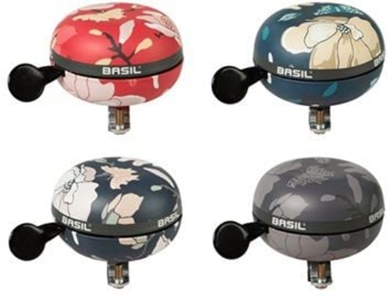 Picture of Basil Dzwonek rowerowy Big Bell Magnolia 80mm, mix kolorów pudeko 4szt. (BAS-50479)