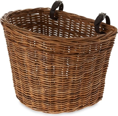 Attēls no Basil Kosz na kierownic/przedni baganik DARCY L mocowanie na paski, ratan varnished natural (BAS-15050)