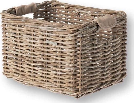 Picture of Basil Kosz na przedni baganik BASIL DORSET M, ratan naturalny szary