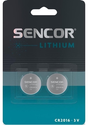 Picture of Bateria litowa, CR2016, CR2016, 3V, Sencor, blistr, 2-pack