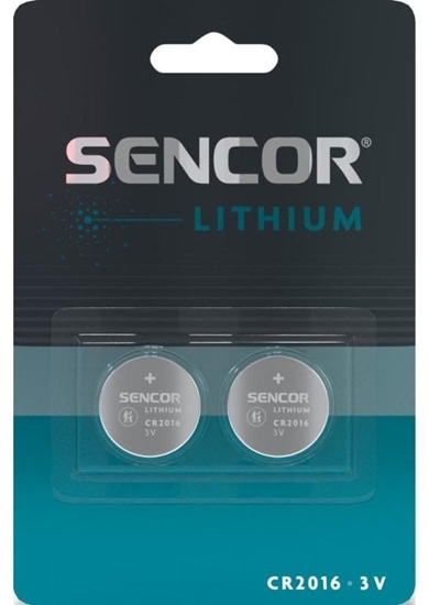 Picture of Bateria litowa, CR2016, CR2016, 3V, Sencor, blistr, 2-pack