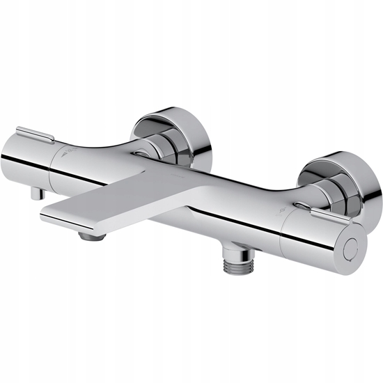 Picture of Bateria prysznicowa Cersanit (baterie wannowo-prysznicowe) Bateria wannowo-natryskowa termostatyczna cienna VIRGO chrom (S951-561)