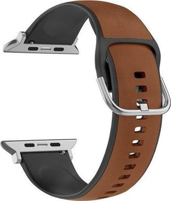 Attēls no Beline Beline pasek Apple Watch Silico Leather 38/40/41mm brzowo-czarny /brown-black box