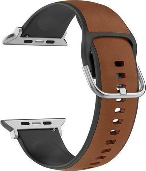Picture of Beline Beline pasek Apple Watch Silico Leather 38/40/41mm brzowo-czarny /brown-black box