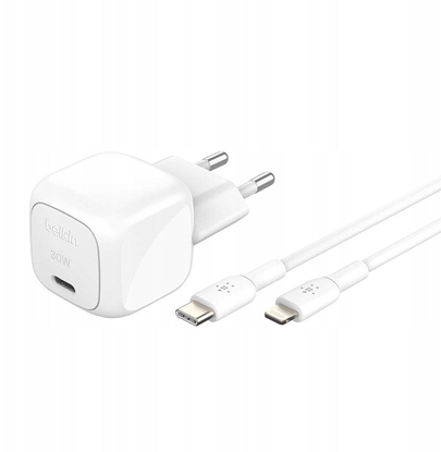 Attēls no Belkin BOOST Charge USB-C/Light. 30W Ch.PD,wh+Cab.WCA008kq1MWH-B5