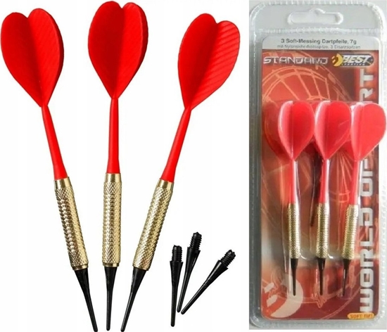Picture of Best Sporting Plastikowe rzutkido darta 3 szt. Best Sporting - czerwone