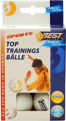 Picture of Best Sporting Zestaw 6 biaych pieczek do tenisa stoowego rednica 40mm klasa 1 23110