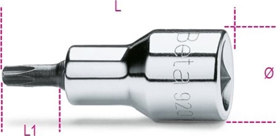 Picture of BETA Nasadka trzpieniowa 1/2" do rub z gniazdem TORX T20 58 mm, 920TX Beta