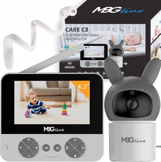 Picture of Bezprzewodowa Obrotowa Niania Elektroniczna HD Ekran 4.3" Kamera LCD ZOOM