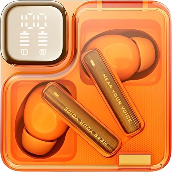 Изображение Bezprzewodowe suchawki dokanaowe TWS QCY MeloBuds Neo T31 Bluetooth 5.3 HFP/A2DP/AVRCP IPX5 (pomaraczowe)