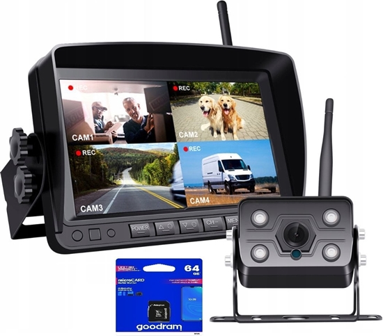 Изображение BEZPRZEWODOWY ZESTAW COFANIA IPS KAMERA FHD + 64GB