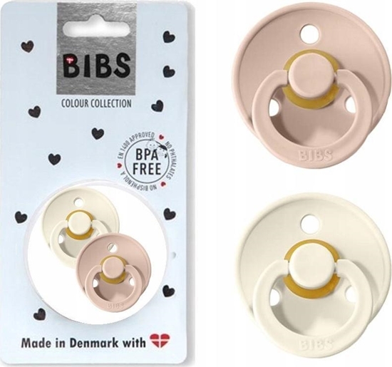 Изображение Bibs COLOUR 2-PACK BLUSH & IVORY L Smoczek uspokajajcy, kauczuk Hevea