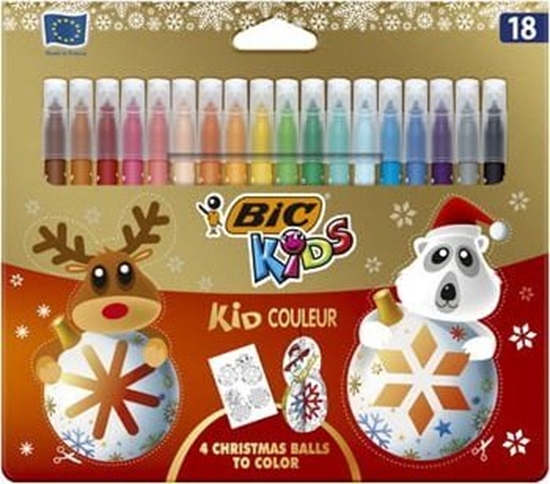 Изображение Bic BIC Kids Kid Couleur flamastry nakadka witeczna opak. 18 szt