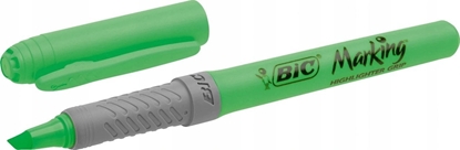 Изображение Bic Overstregningspen BIC Highlighter Grip grøn med skrå spids - (12 stk.)