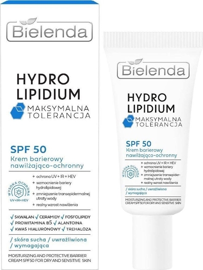Изображение Bielenda Bielenda Hydro Lipidium krem barierowy SPF50 nawilajco-ochronny 30ml