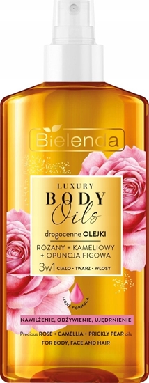 Изображение BIELENDA_Luxury Body Oils olejek do pielgnacji 3w1 Olejek Róany + Olejek Kameliowy + Opuncja Figowa 150ml