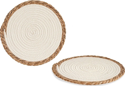 Attēls no Bigbuy Home Podkadki na stó Biay Brzowy Naturalne Wókno ( 30 cm)